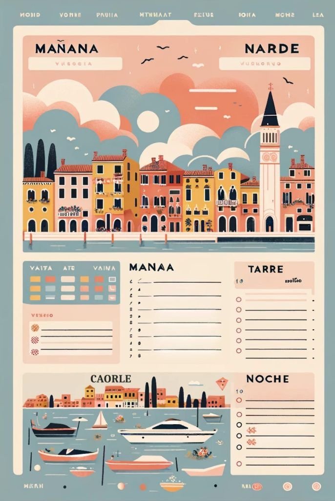 Itinerario para imprimir y usar para organizar tu viaje a Caorle