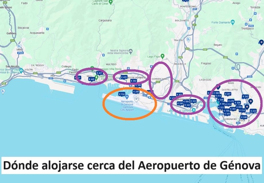 Dónde alojarse cerca del Aeropuerto de Génova – Mejores zonas y hoteles