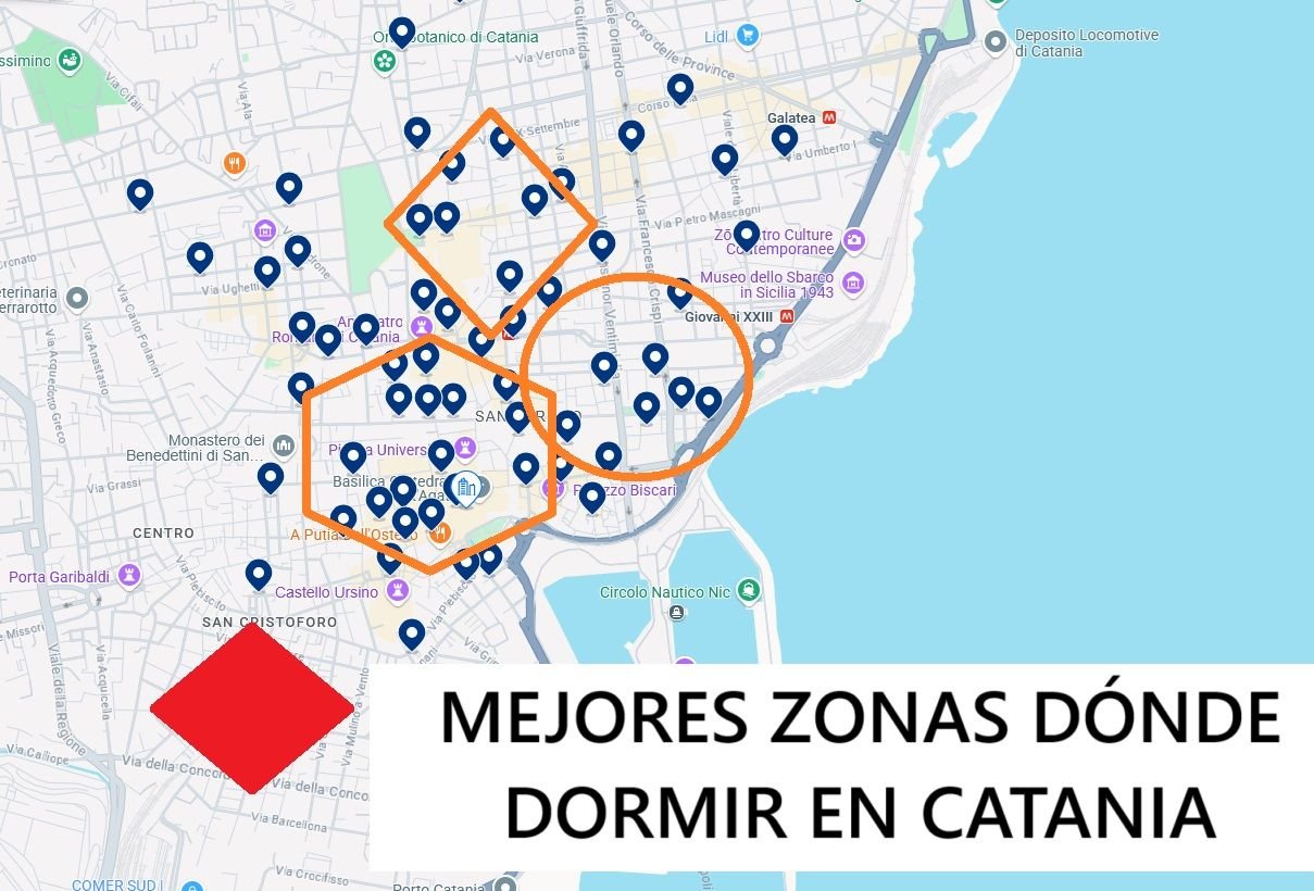 Dónde dormir en Catania + barrios que EVITAR