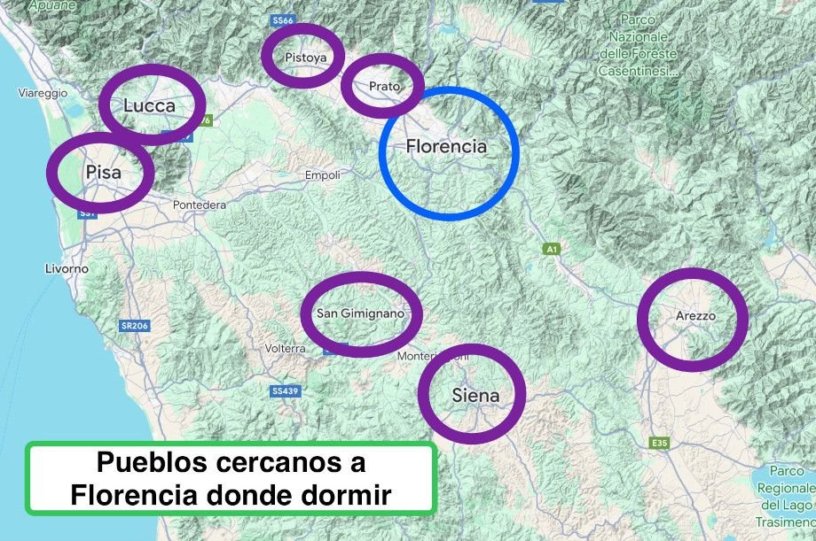 Donde alojarse cerca de Florencia (dormir barato)