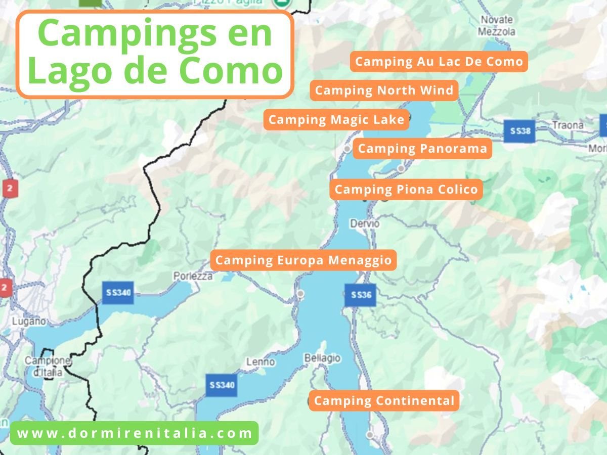 10 Campings en el Lago de Como – Recomendados
