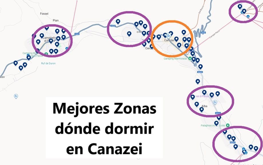 Dónde dormir en Canazei – Mejores Zonas y Hoteles