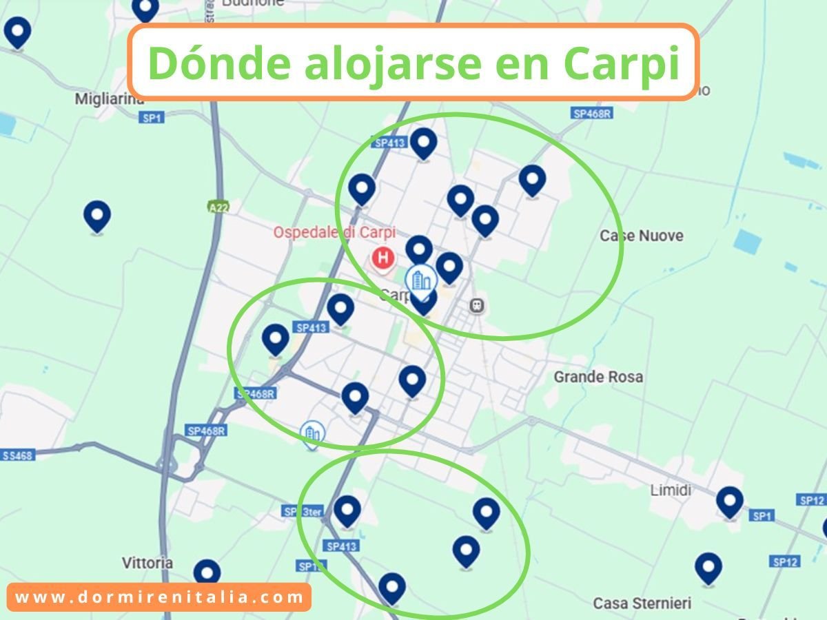 Dónde alojarse en Carpi: Mejores Zonas y Hoteles