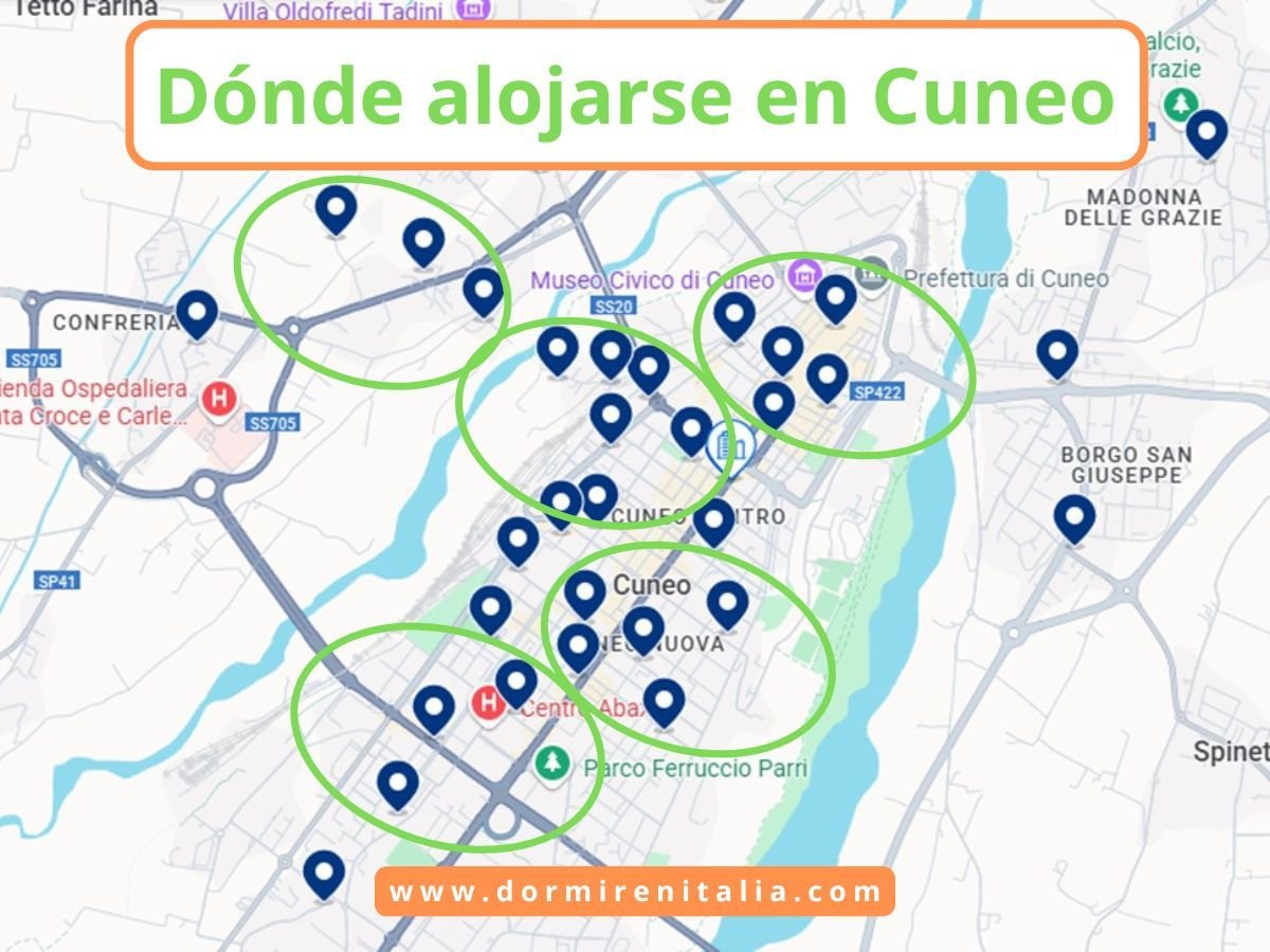 Dónde alojarse en Cuneo (Piamonte) – Mejores Zonas y Hoteles