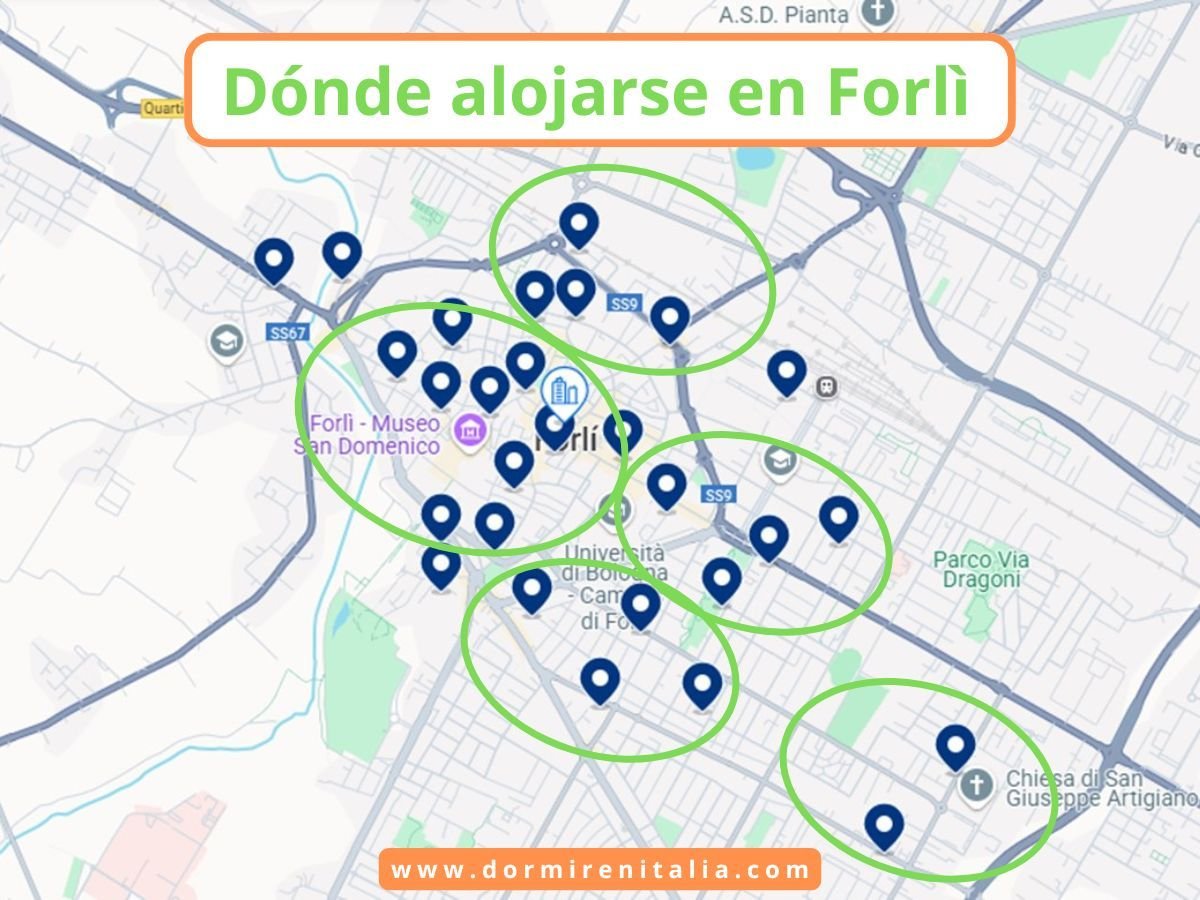 Dónde alojarse en Forlì: Mejores Zonas y Hoteles