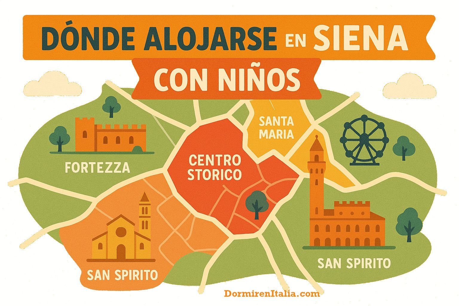 Dónde alojarse en Siena con NIÑOS: Hoteles familiares