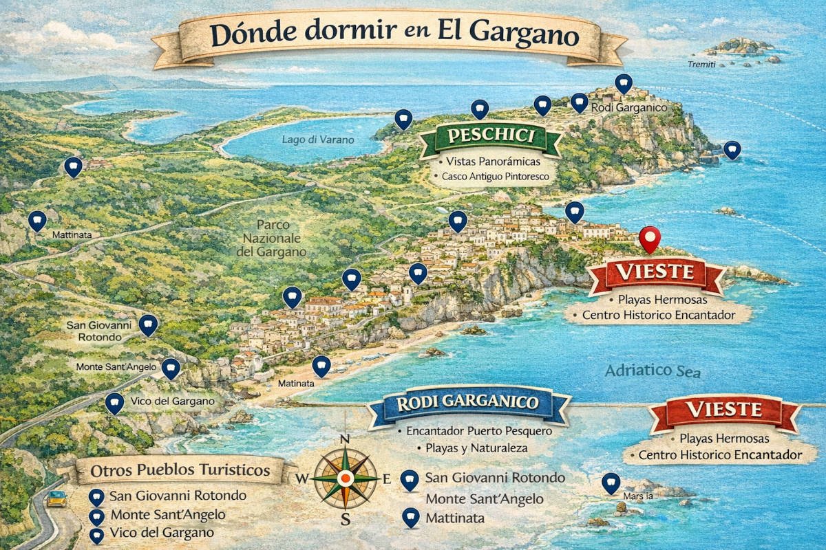 Dónde alojarse en el Gargano – Mejores pueblos, zonas de playa y alojamientos